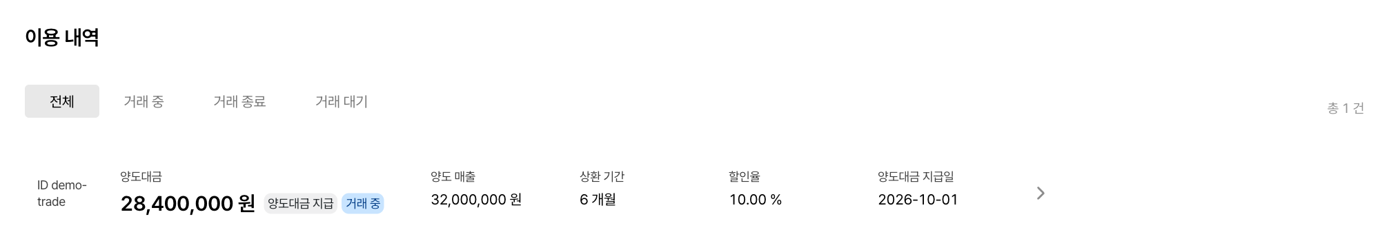 기능 화면 예시 · 데모 데이터